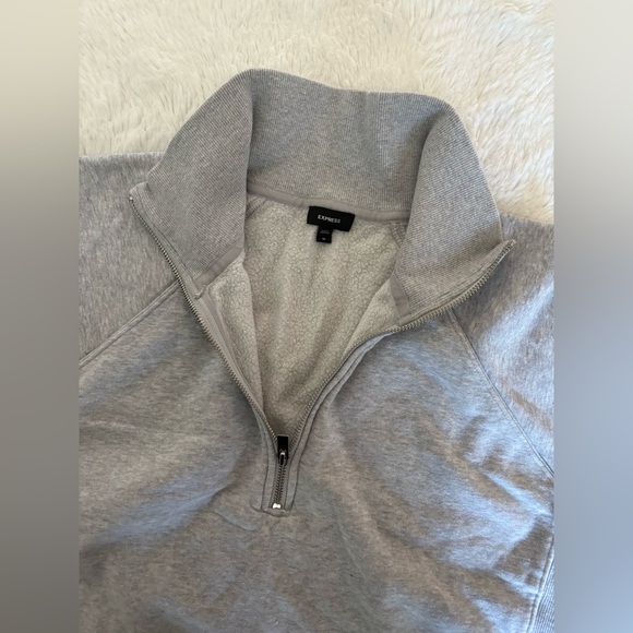 Express Gray Zip Sweater - Picture 4 of 5